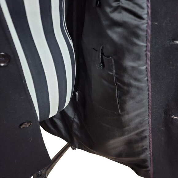 Cole Haan Men's Wool Car Coat with Leather Style Trim - Mens Size M - Picture 8 of 8